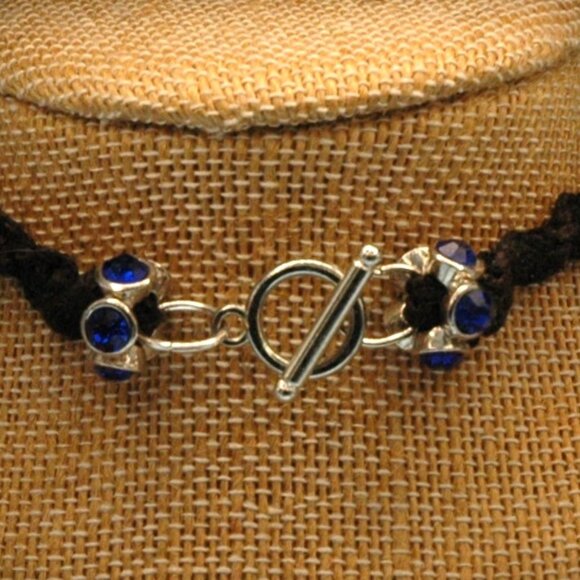 Bohemian Teardrop Moonstone Filigree Pendant on a 22" Handmade Black Hemp Chain - Picture 6 of 6